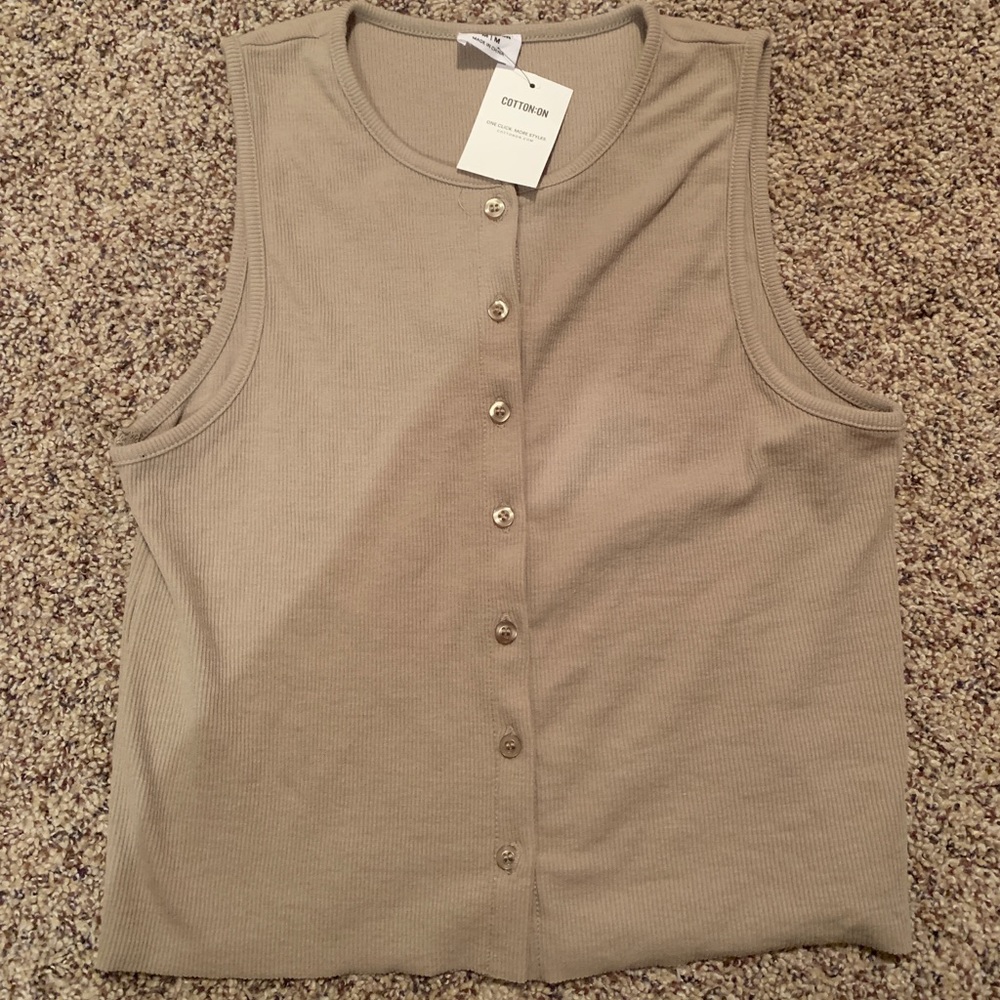 NWT Cotton on button tank
